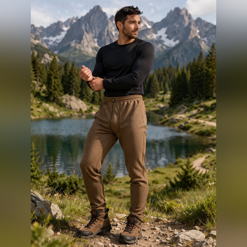 Halys PCU Level 2 Waffle Thermal Pants Brown Large Military Base Layer USA